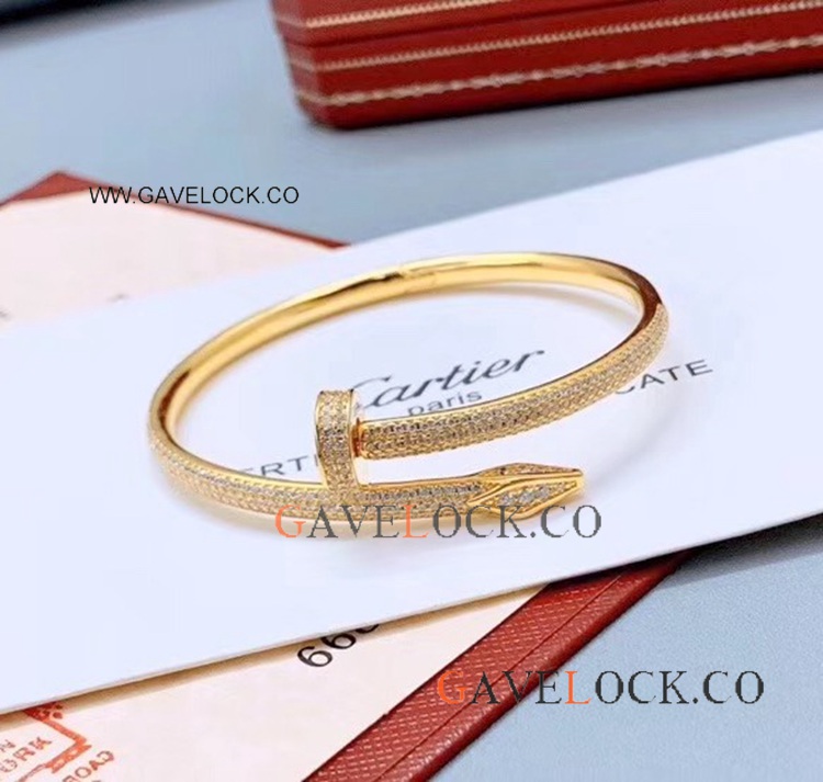Cartier Juste un Clou Gold Bracelet / Cartier Nail Bracelet Iced Out